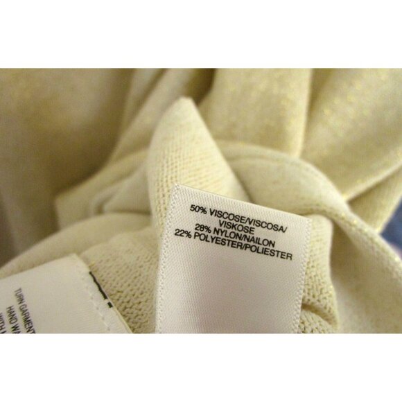 Rachel Roy Collection Plus Size Ivory Gold Combo Short Sleeve Top - Size 3X  NWT - Picture 15 of 16